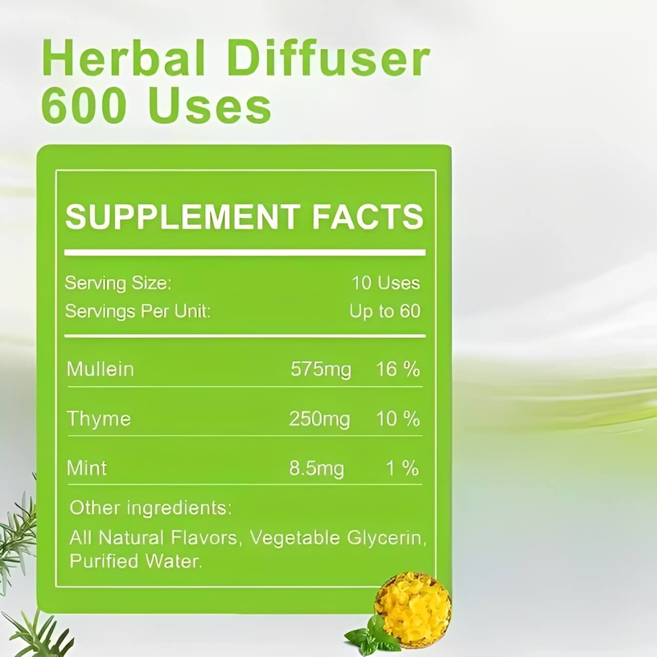 PUFFIAIR™ Mullein Herbal Diffuser - 600 Puffs 🫁