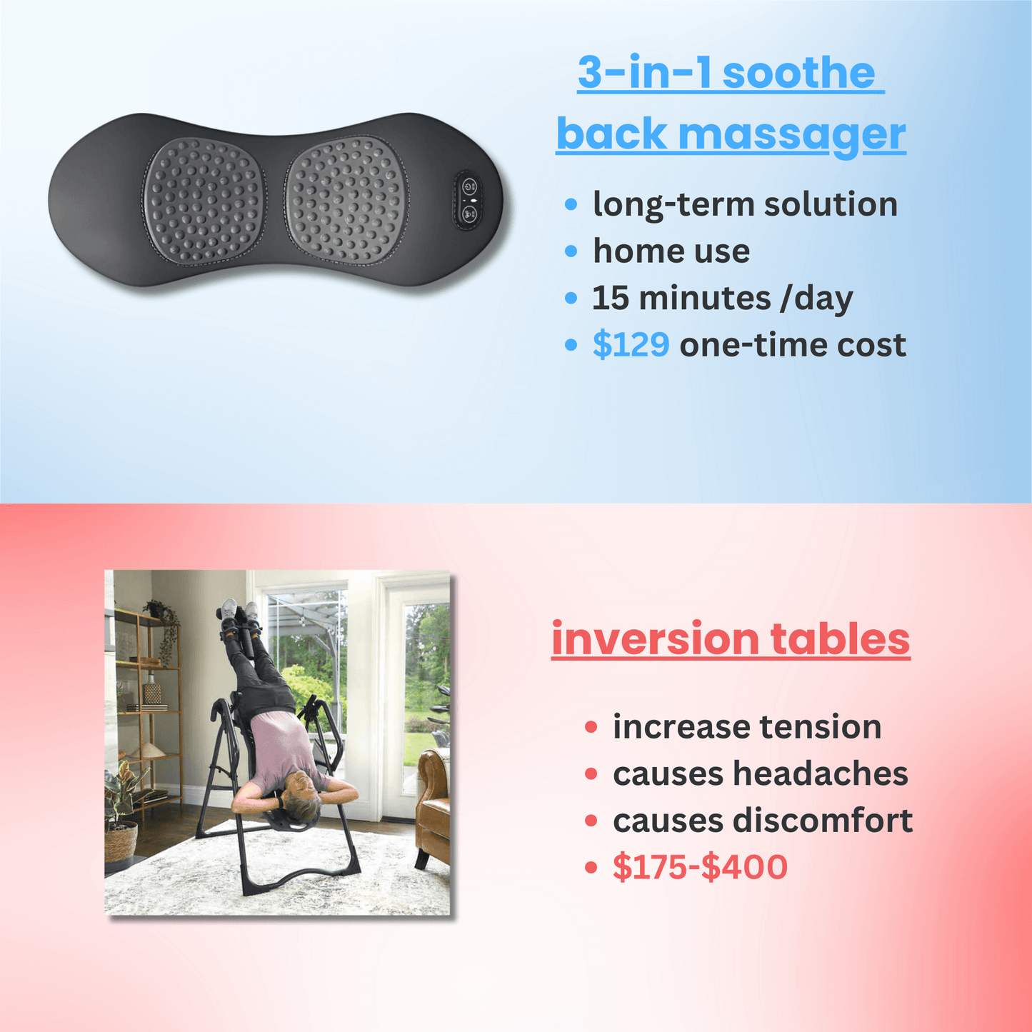 Ultimate 3-in-1 Back Massager – Relief, Relaxation & Recovery