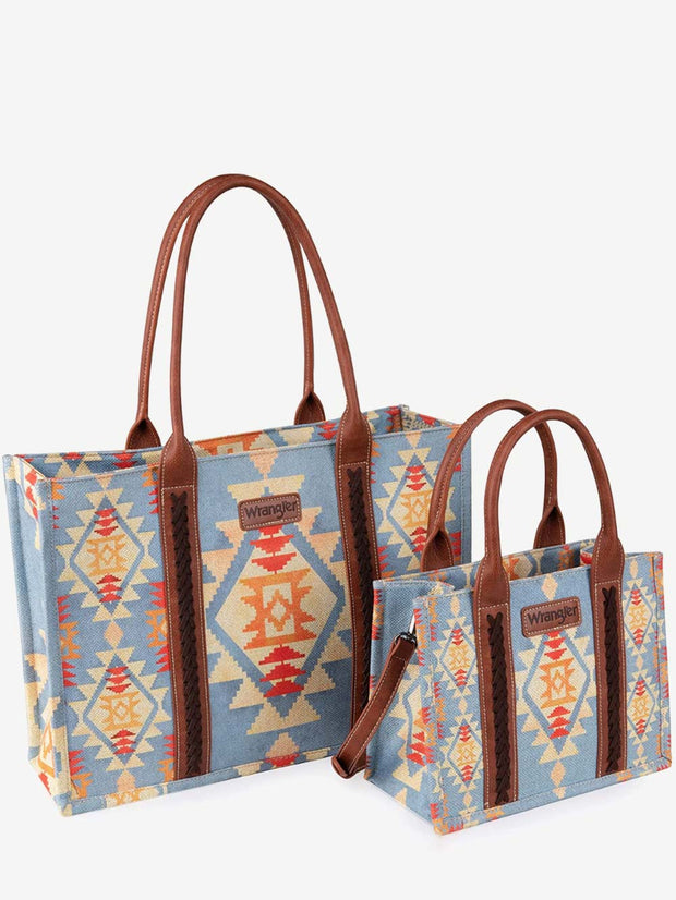 ❤️Wrangler Southwestern Dual Sided Print Canvas Tote Collection❤️